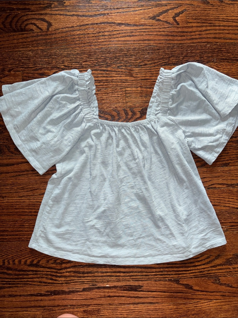 Marine Layer Square Neck Puff Sleeve Top, XS